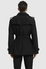 Orolay-Classic Double-Breasted Overcoat-#color_Black