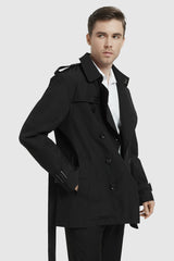 Orolay-Classic Double-Breasted Overcoat-#color_Black