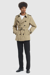 Orolay-Classic Double-Breasted Overcoat-#color_Khaki