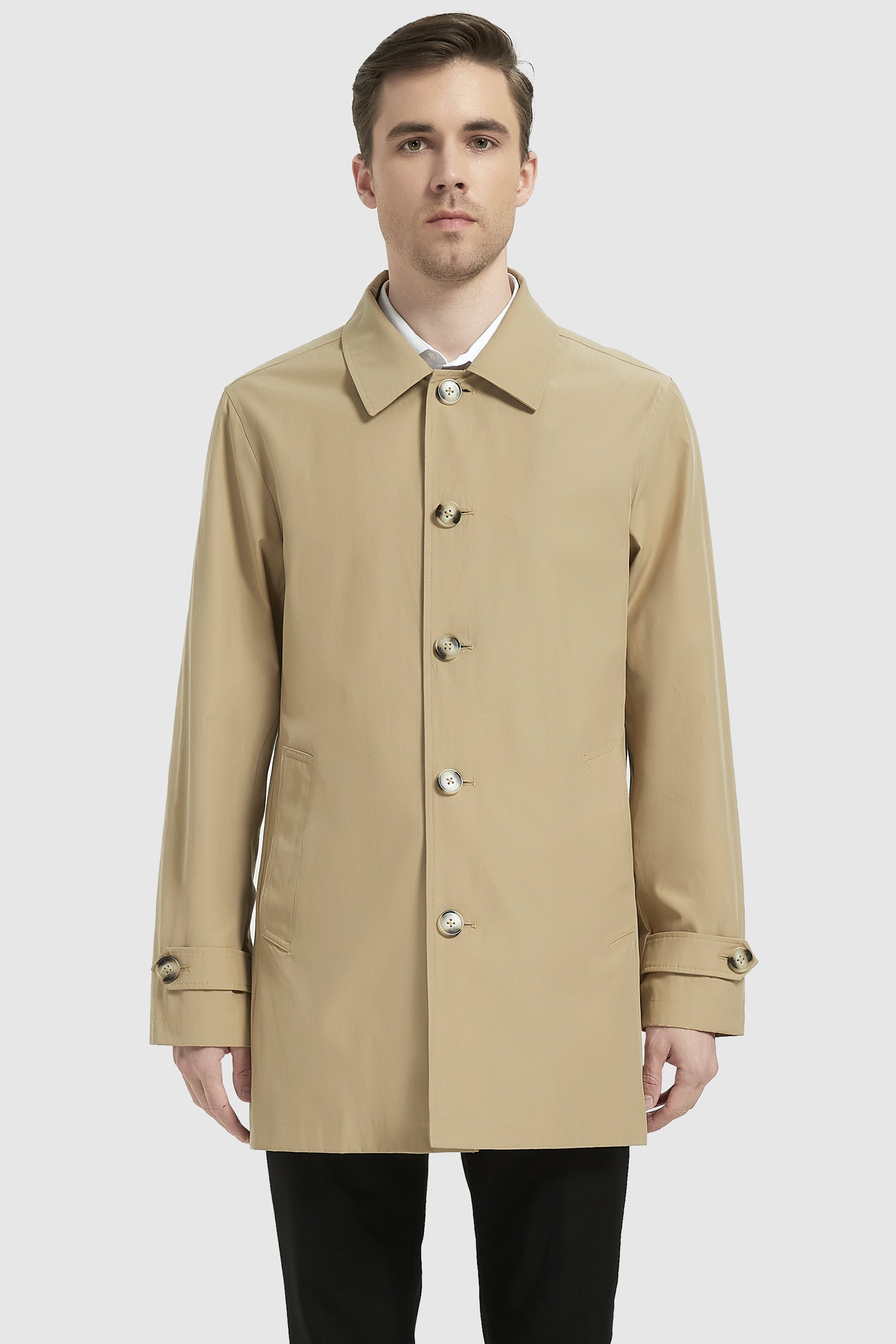 Orolay-Classic Lapel Jacket-#color_Khaki