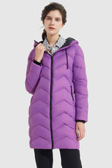 Orolay-Contrast Color Hooded Down Coat-#color_First Bloom