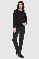 Crew Neck Long Sleeve Shirt from Orolay - #color_black