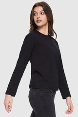 Crew Neck Long Sleeve Shirt from Orolay - #color_black