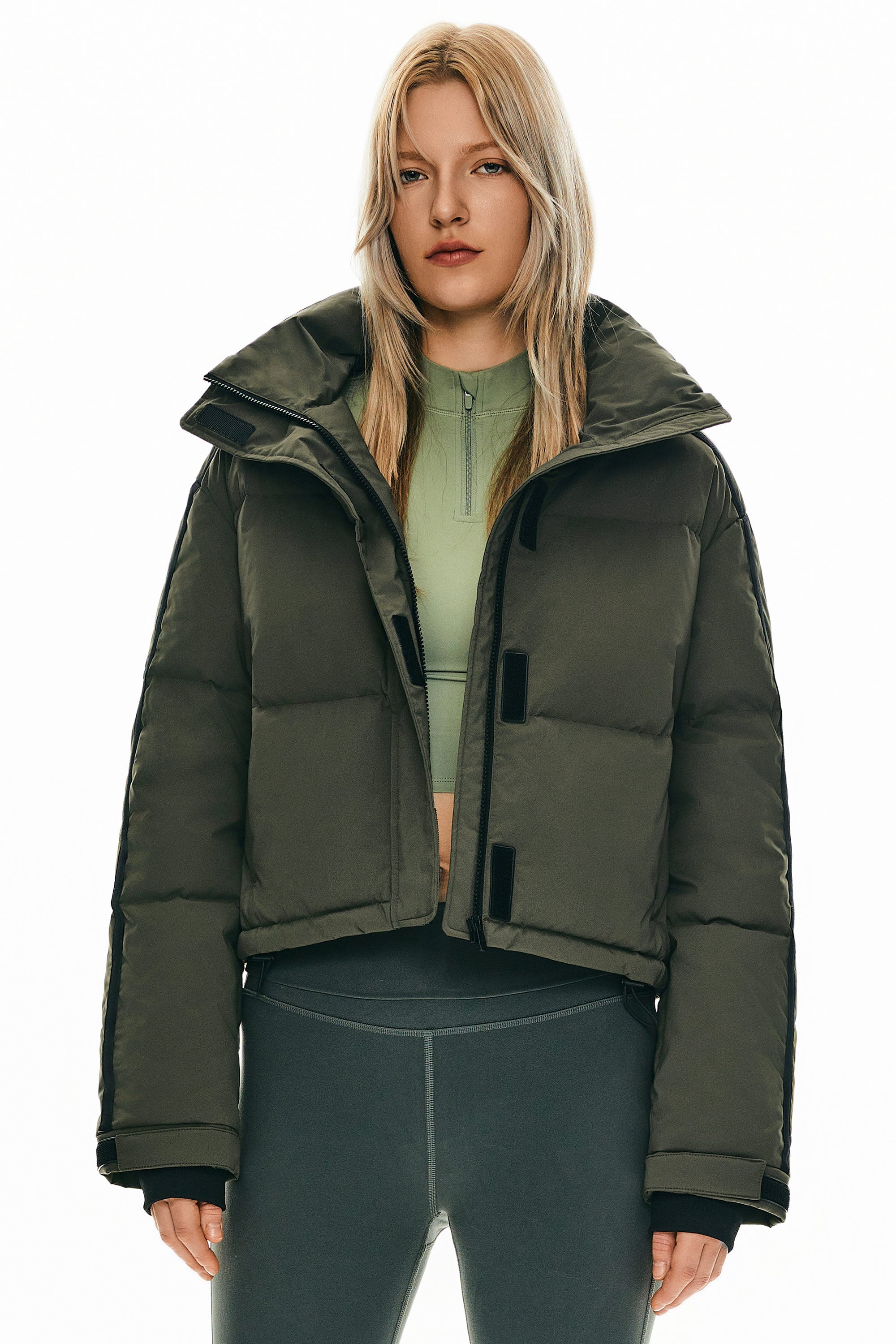 Orolay-Cropped-Quilted-Puffer-Jacket-#color_Chive