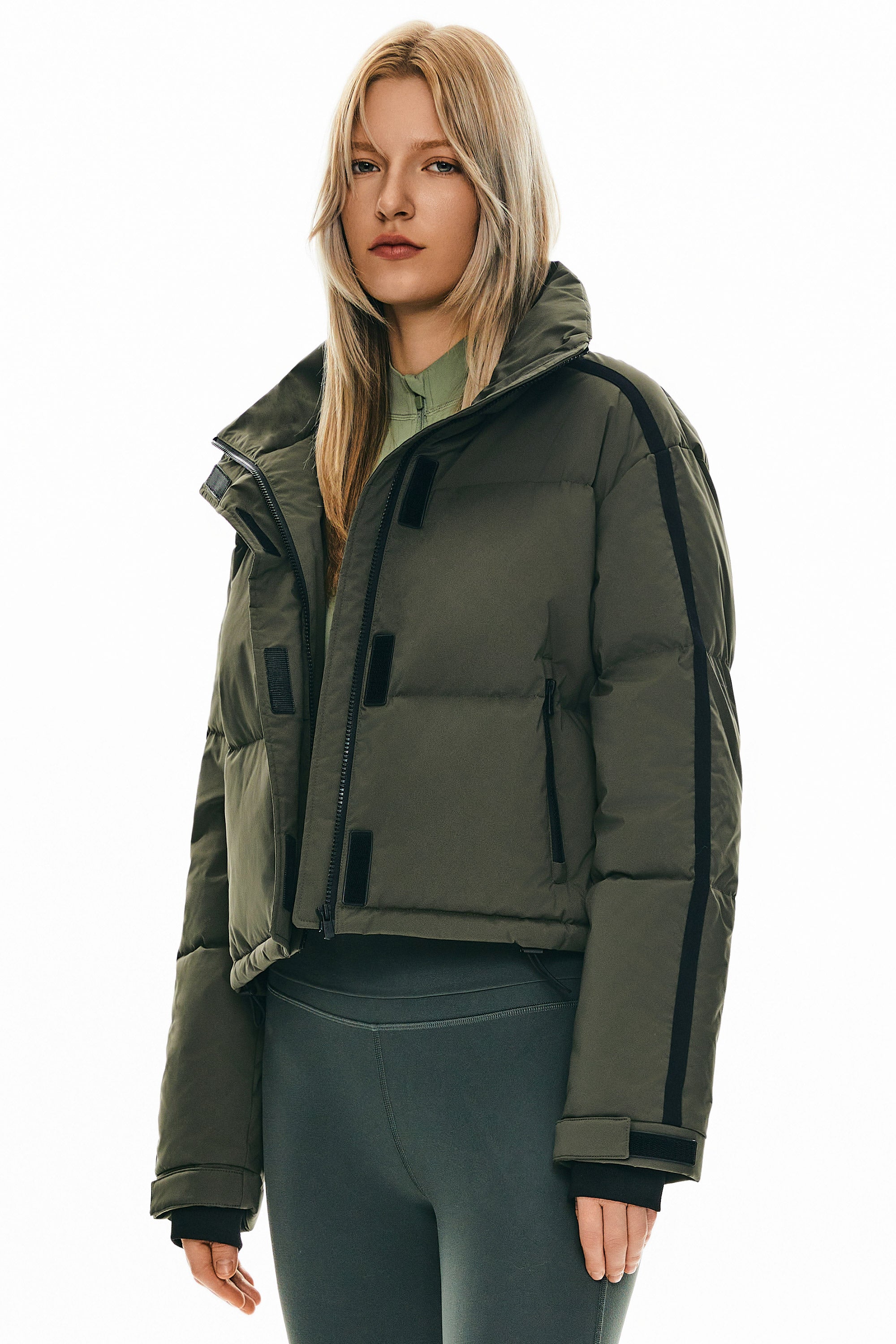 Orolay-Cropped-Quilted-Puffer-Jacket-#color_Chive