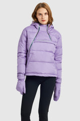 Orolay-Diamond Quilted Jacket with Hood-#color_Orchid Bloom