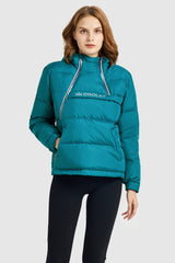 Orolay-Diamond Quilted Jacket with Hood-#color_Bluebird