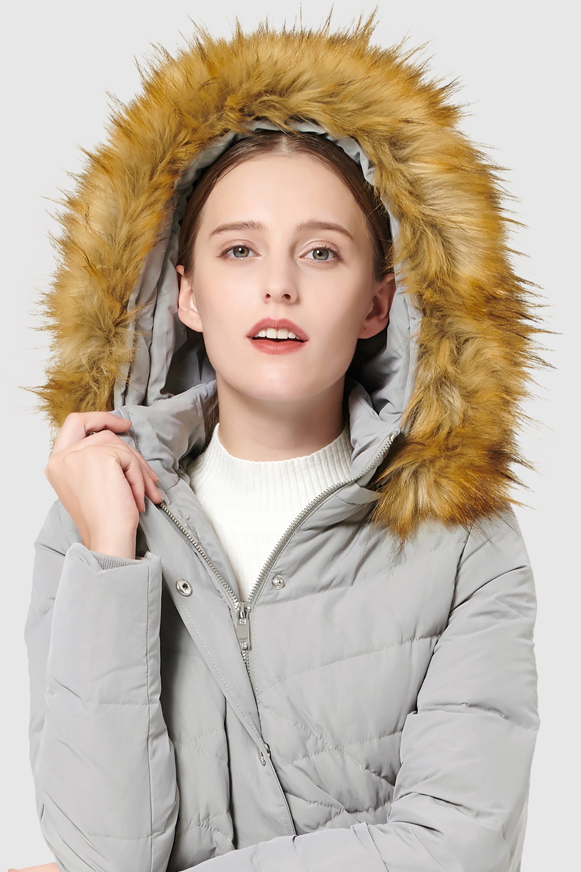 Orolay-Diamond Quilted Winter Down Coat-#color_Oyster Mushroom