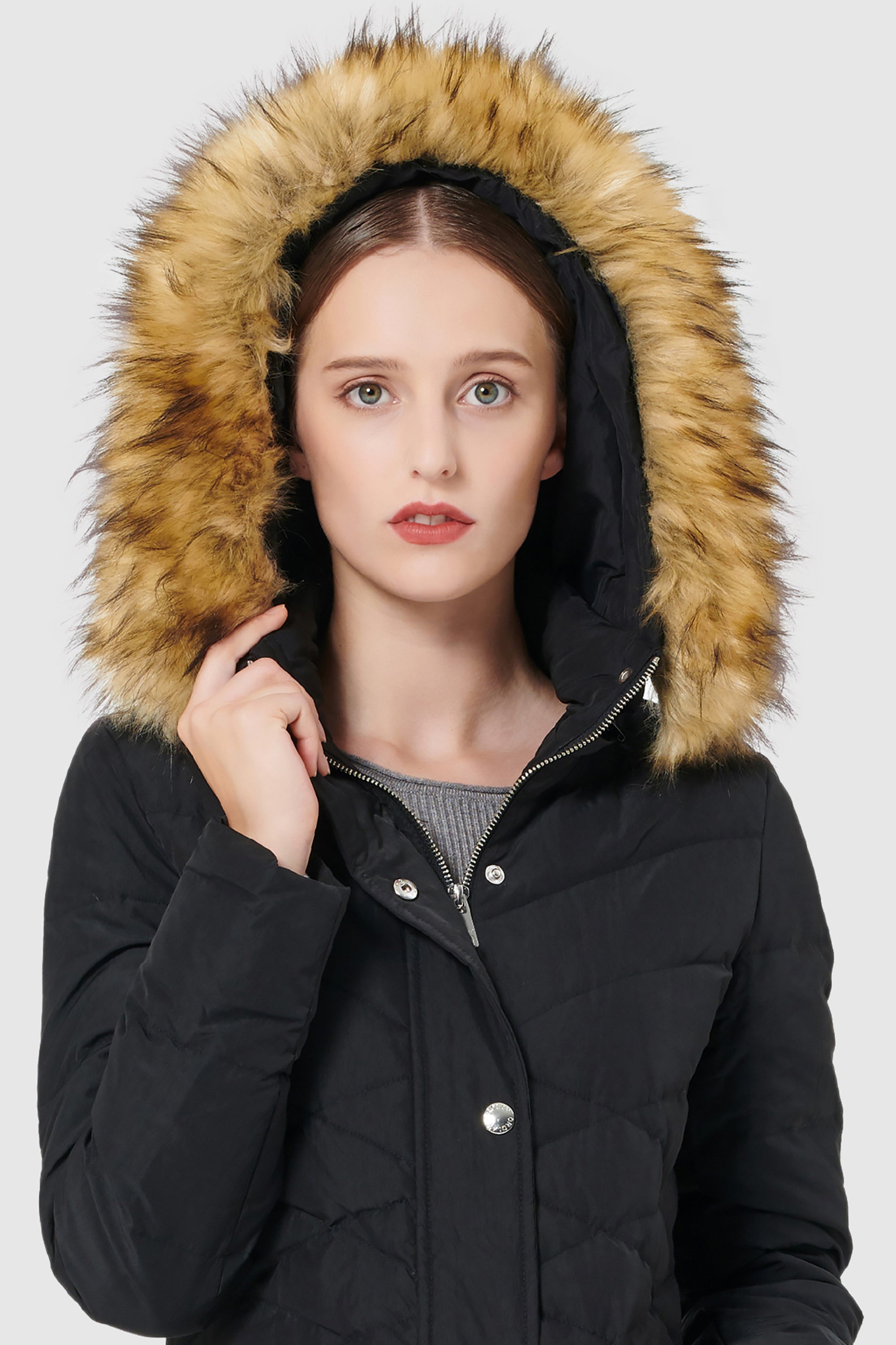 Orolay-Diamond Quilted Winter Down Coat-#color_Black