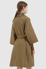 Orolay-Double-Breasted Lapel Trench-#color_Bronze Brown