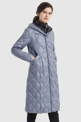 Orolay-Double Layer Removable Hood Down Coat-#color_Eventide