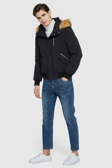 Orolay-Double Snap Winter Down Coat-#color_Black