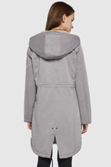 Orolay-Drawstring Waist Fleece-Lined Parka-Drawstring Waist Fleece - Lined Parka - Orolay, #color_Quiet Gray