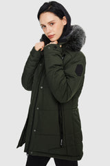 Orolay-Faux Fur Hooded Mountain Parka-#color_Rosin