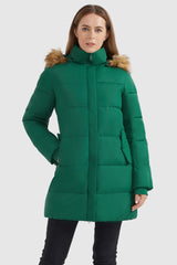 Orolay-Faux Fur Hooded Winter Puffer Coat-#color_Formal Garden