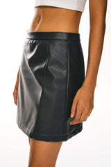 Orolay-Faux Leather Mini Skirts-Image 5 of Faux Leather Mini Skirts from Orolay - #Color_Odyssey Gray