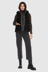 Orolay-Fleece Down Vest-#color_Black