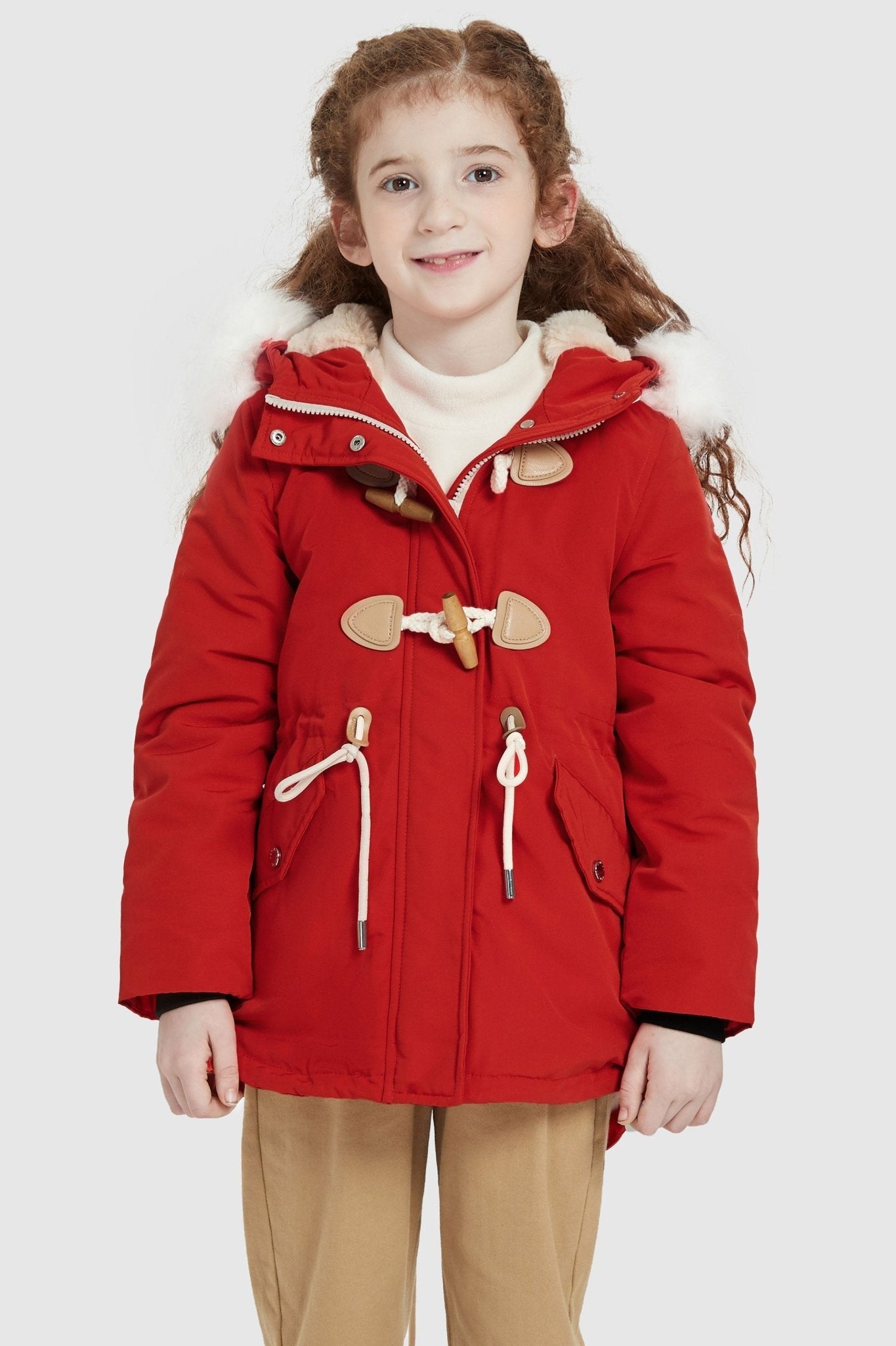 Orolay-Fleece Lined Winter Coat with Hood-Fleece Lined Winter Coat with Hood - Orolay, #color_Racing Red