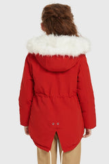 Orolay-Fleece Lined Winter Coat with Hood-Fleece Lined Winter Coat with Hood - Orolay, #color_Racing Red