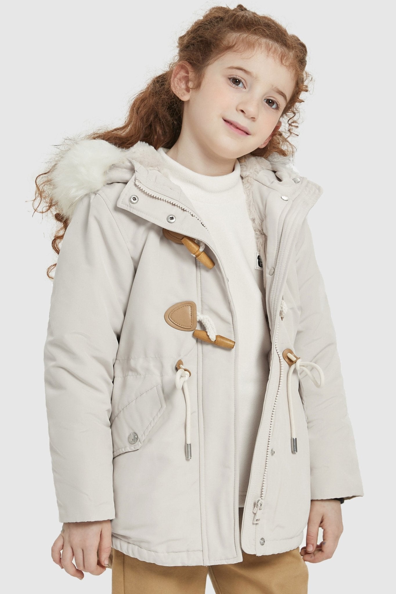 Orolay-Fleece Lined Winter Coat with Hood-Fleece Lined Winter Coat with Hood - Orolay, #color_Tofu