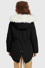 Orolay-Fleece Lined Winter Coat with Hood-Fleece Lined Winter Coat with Hood - Orolay, #color_Black