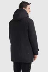 Orolay-Full-coverage Hooded Puffer Jacket-#color_Black