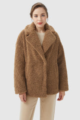 Orolay-Fuzzy Fleece Lapel Down Coat-#color_Nuthatch