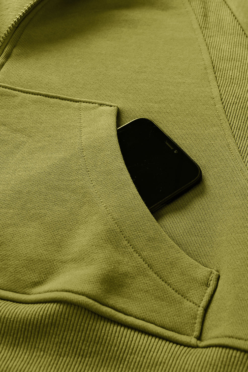 Orolay-Half-Zip Sweatshirt-Image 7 of Half-Zip Sweatshirt from Orolay - #color_Peat Moss