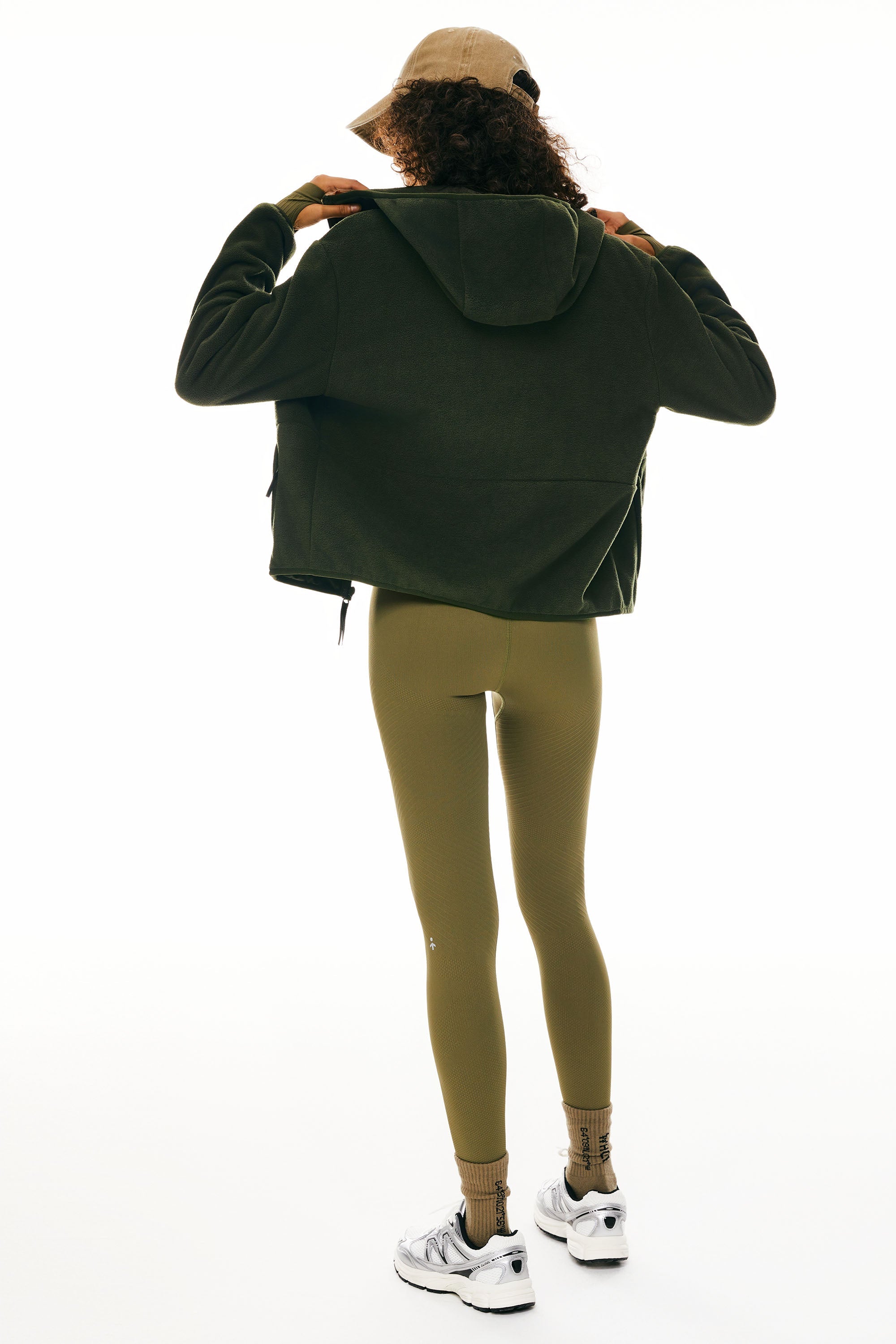 Orolay-Hooded Fleece Jacket- #color_Chive