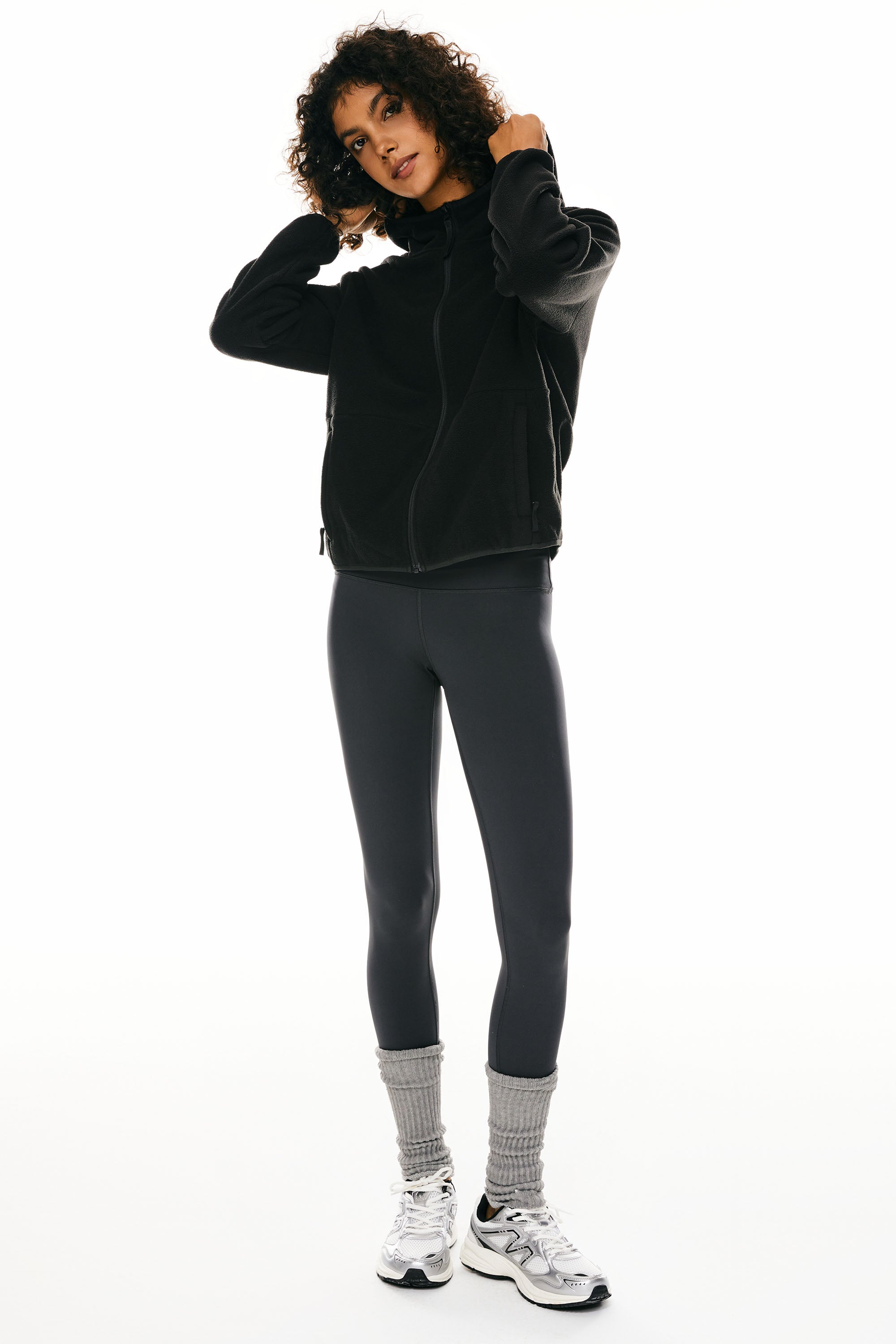 Orolay-Hooded Fleece Jacket-Image 1 of Hooded Fleece Jacket from Orolay - #color_Black