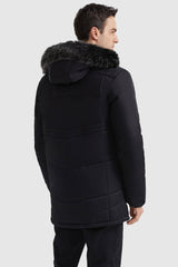 Orolay-Hooded Mountain Parka with Faux Fur-Hooded Mountain Parka with Faux Fur - Orolay, #color_Black