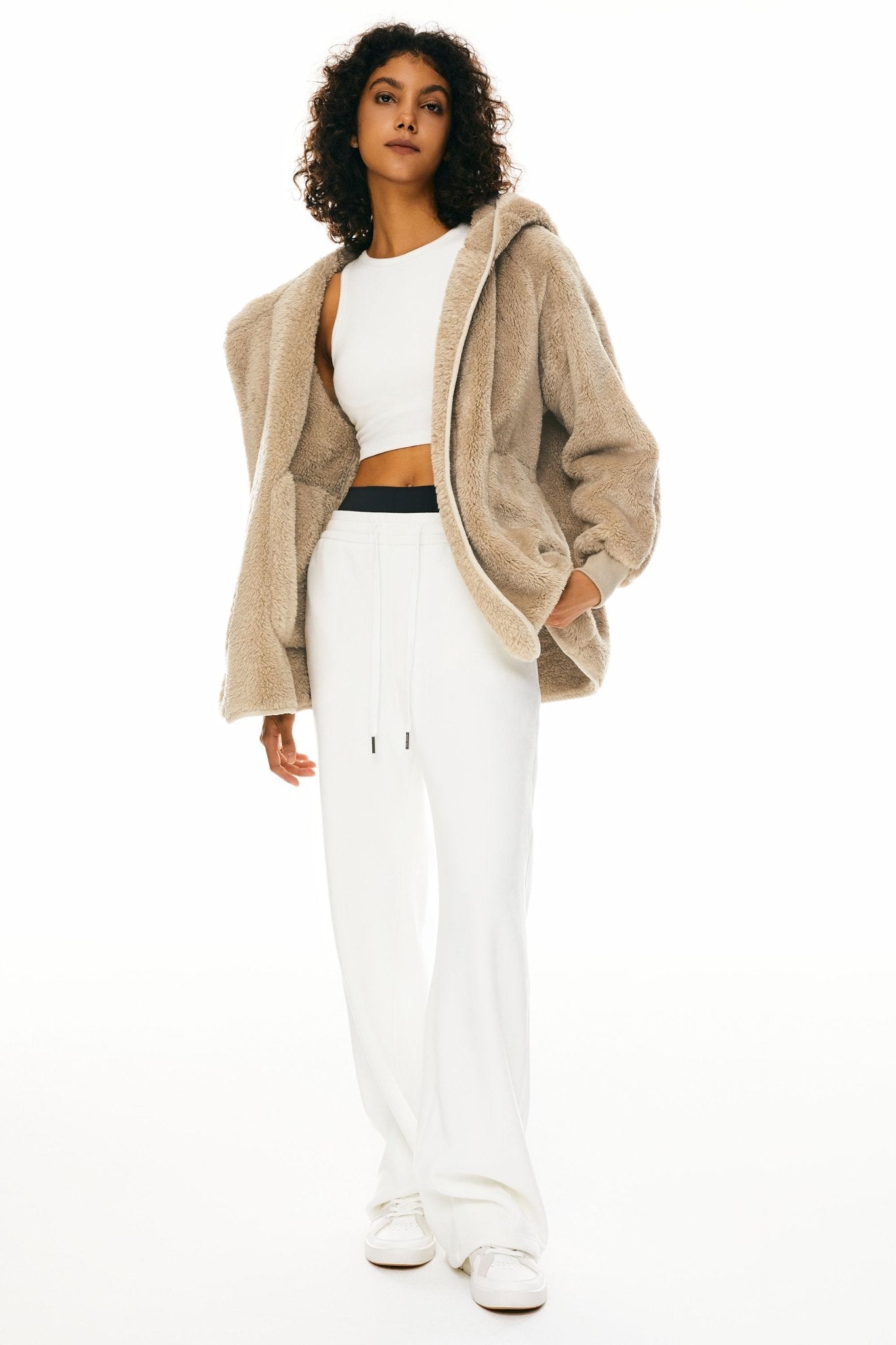 Orolay-Hooded Sherpa Jacket-Hooded Sherpa Jacket - Orolay, #color_Khaki