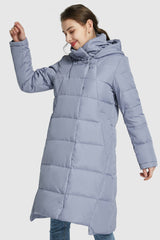 Orolay-Hooded Winter Two-Way Zipper Down Coat-Hooded Winter Two - Way Zipper Down Coat - Orolay, #color_Eventide