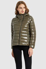 Orolay-Inclined Zipper Sporty Winter Coat-#color_Fir Green