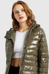 Orolay-Inclined Zipper Sporty Winter Coat-#color_Fir Green