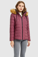 Orolay-Inner Pocket Snap Puffer Jacket-#color_Baroque Rose