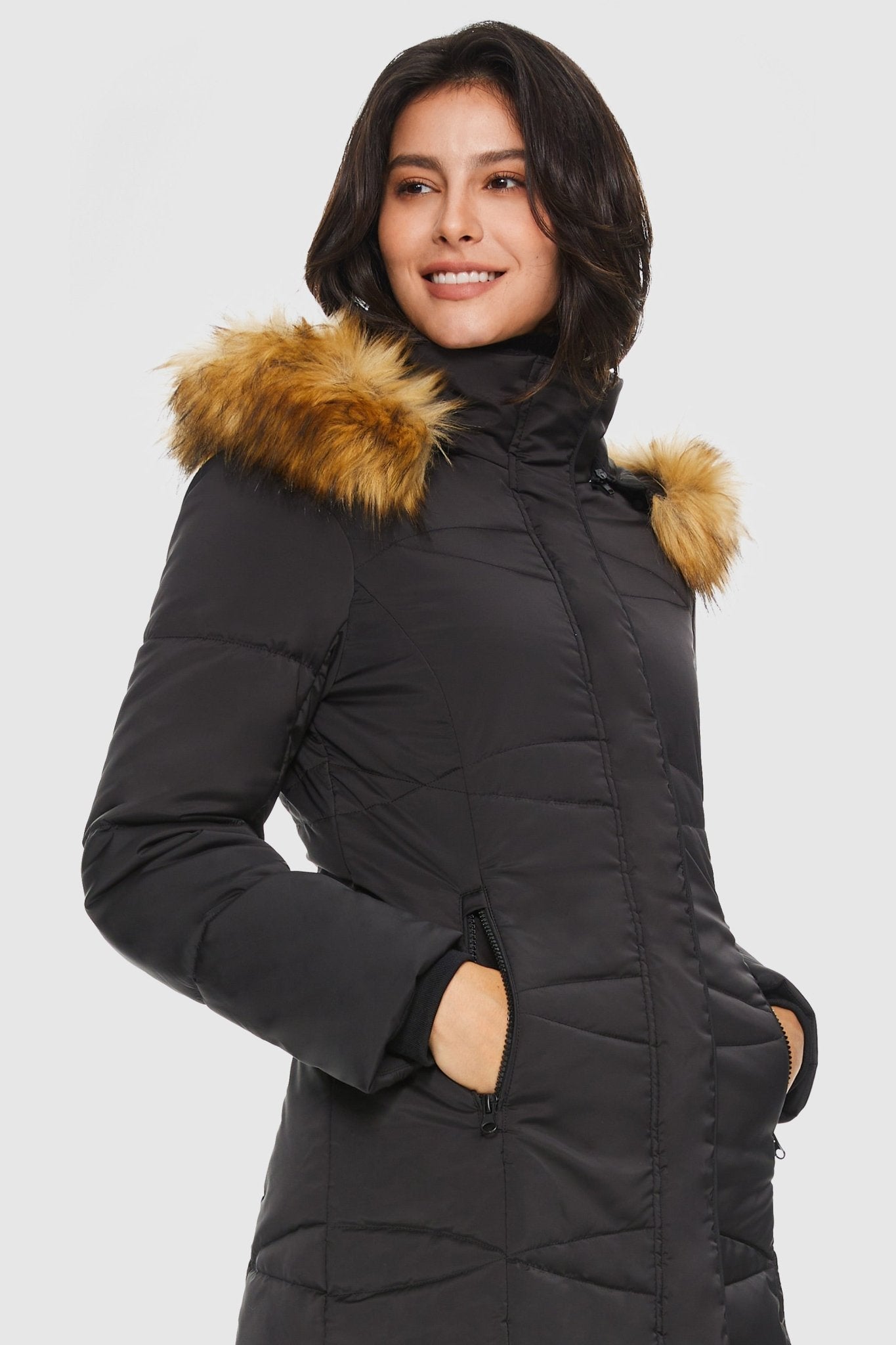 Orolay-Insulated Jacket Zip-up Winter Coat-Insulated Jacket Zip - up Winter Coat - Orolay, #color_Black