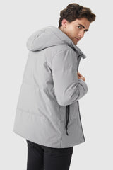 Orolay-Insulated Warm Hooded Puffer Down Jacket-Insulated Warm Hooded Puffer Down Jacket - Orolay, #color_Quiet Gray