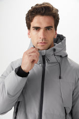 Orolay-Insulated Warm Hooded Puffer Down Jacket-Insulated Warm Hooded Puffer Down Jacket - Orolay, #color_Quiet Gray