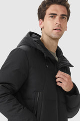 Orolay-Insulated Warm Hooded Puffer Down Jacket-Insulated Warm Hooded Puffer Down Jacket - Orolay, #color_Black