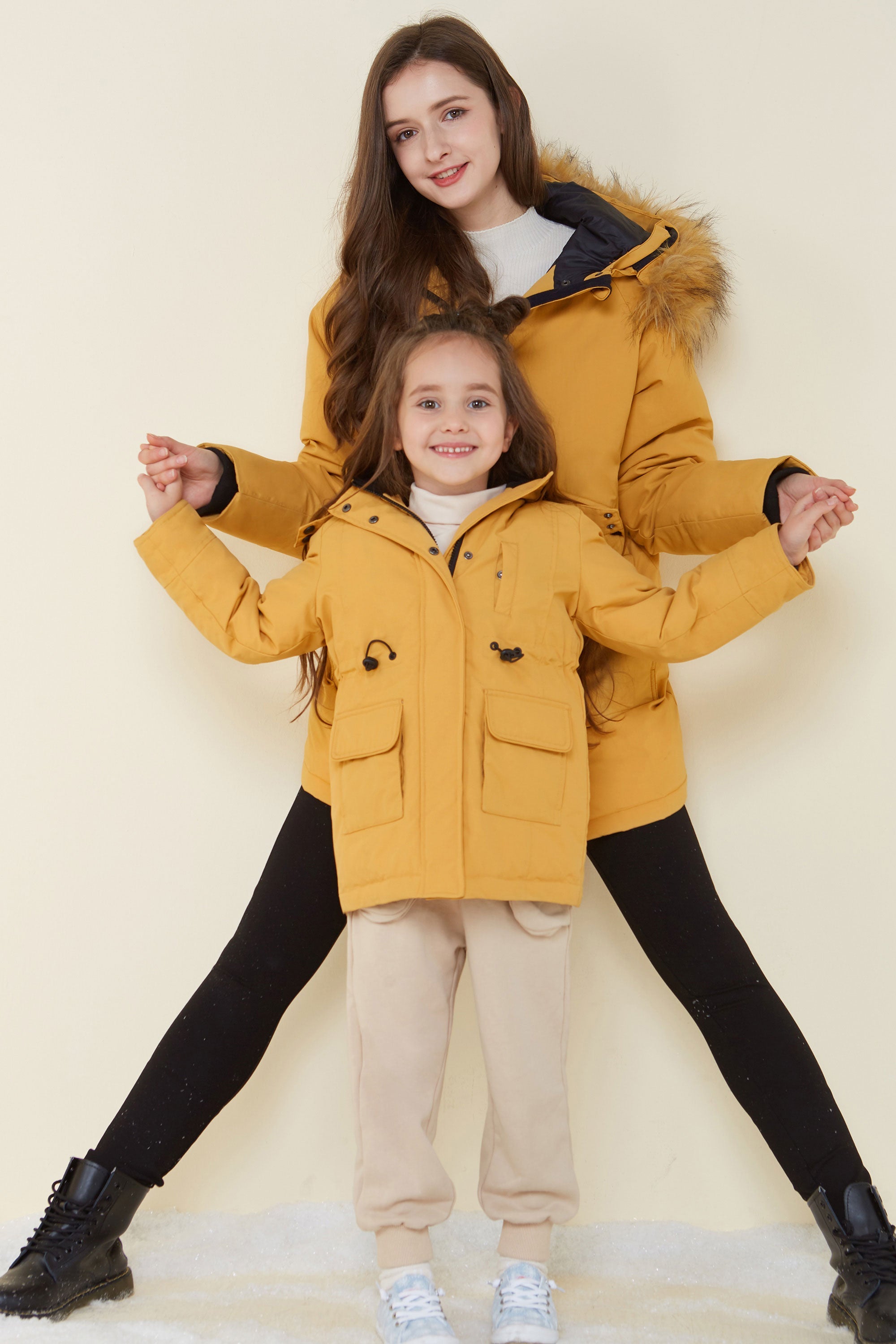 Orolay-Kids Down Quilted Hooded Jacket-#color_Golden Cream