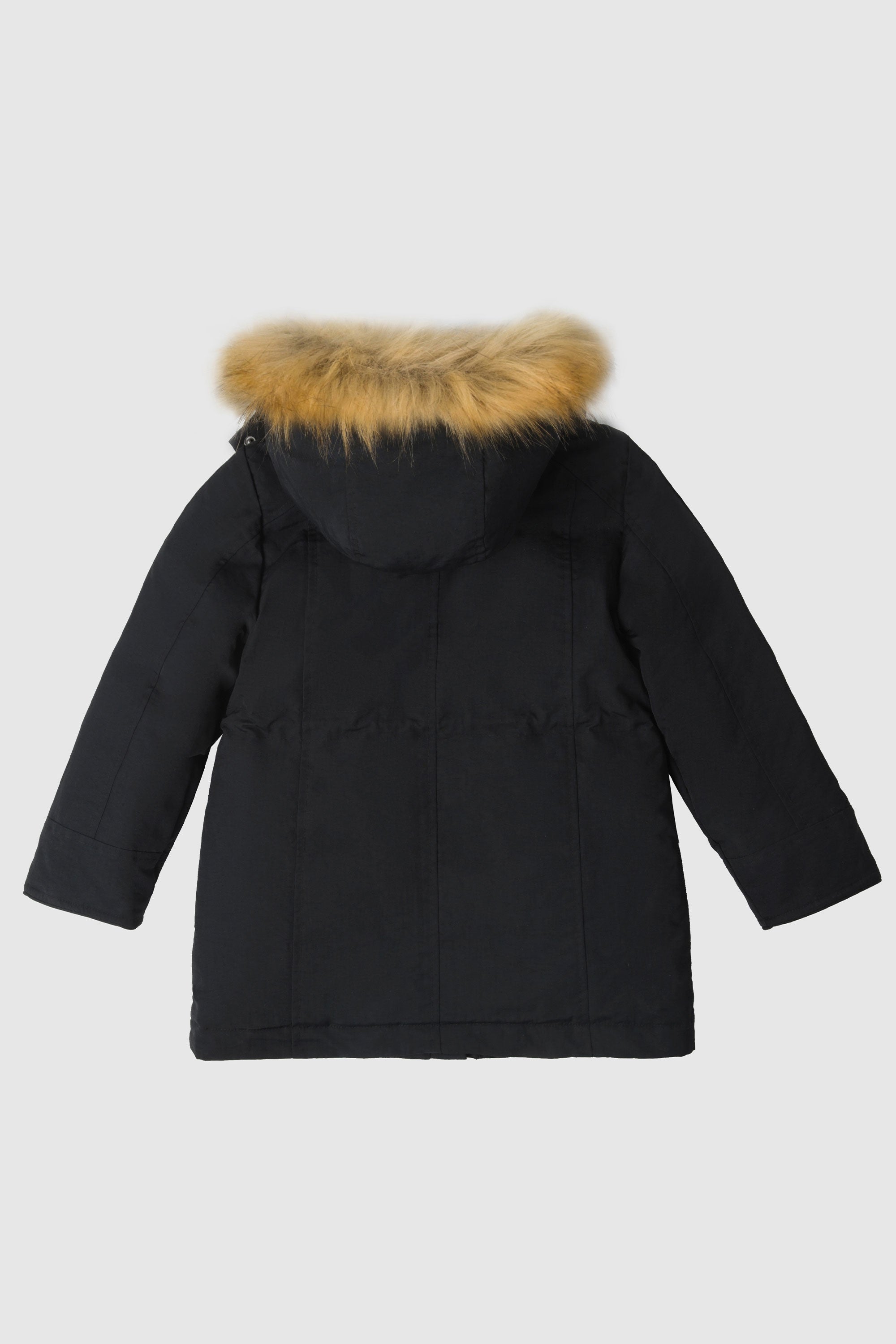 Orolay-Kids Down Quilted Hooded Jacket-#color_Black