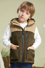 Orolay-Kids Thickened Down Vest-Kids Thickened Down Vest - Orolay, #color_Breen