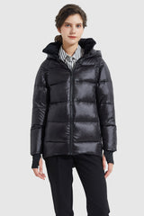 Orolay-Light Cropped Bubble Puffer Jacket-#color_Black