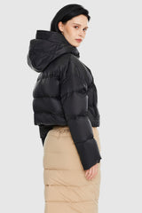 Orolay-Lightweight Cropped Puffer Jacket-#color_Black