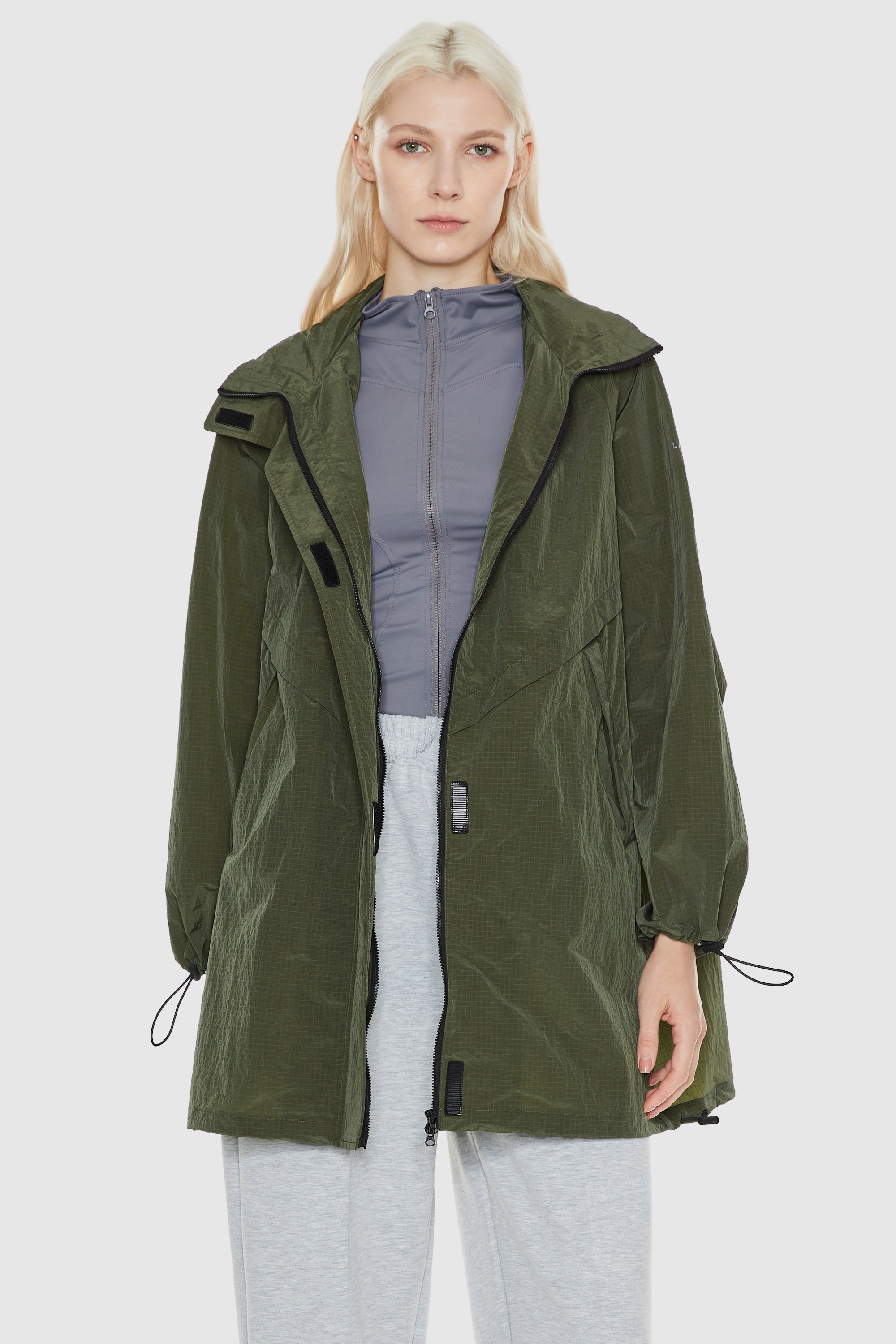 Orolay-Lightweight Hooded Windbreaker-#color_Peat Moss