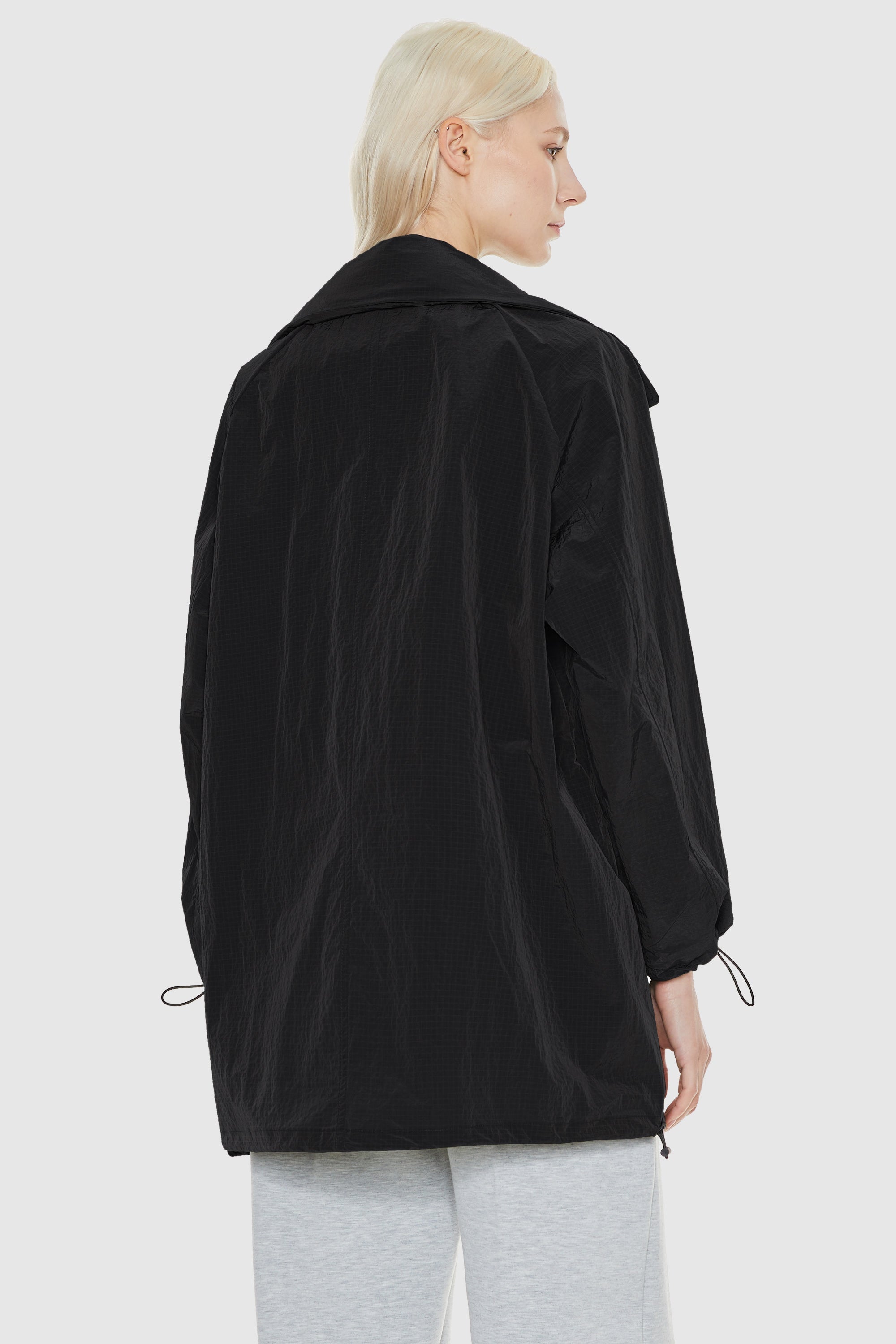 Orolay-Lightweight Hooded Windbreaker-#color_Black