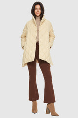 Orolay-Lightweight Long-Sleeve Puffer Jacket-#color_Almond Oil