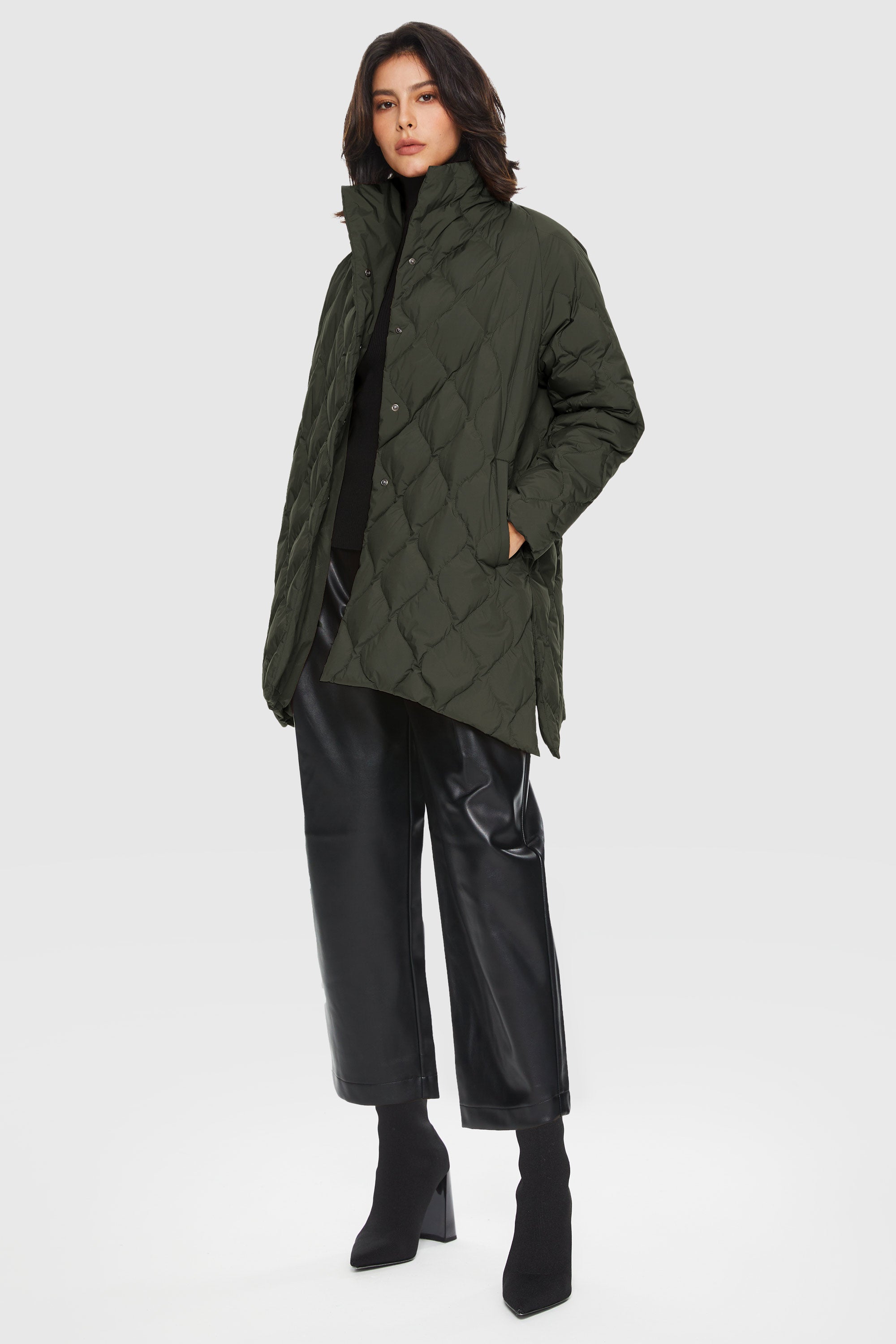 Orolay-Lightweight Long-Sleeve Puffer Jacket-#color_Rosin