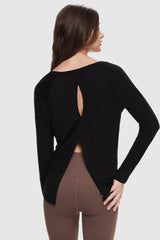 Orolay-Lightweight Long Sleeve Top-Lightweight Long Sleeve Top - Orolay, #color_Black